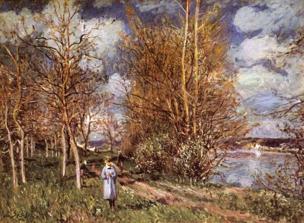 Alfred Sisley Small Meadows in Spring-By France oil painting art